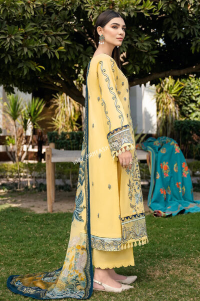 Ramsha Andaaz Luxury Lawn Vol-4 2023 | Z-404 - Image 3