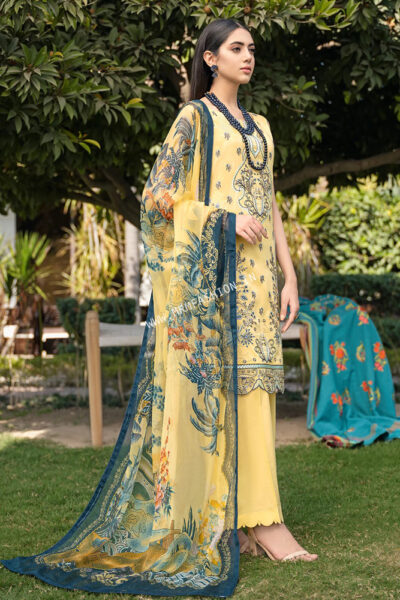 Ramsha Andaaz Luxury Lawn Vol-4 2023 | Z-404 - Image 4