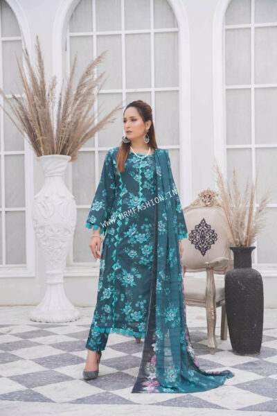 Coral Printed Lawn By Amfahh 2023 | C-05