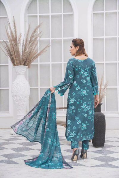 Coral Printed Lawn By Amfahh 2023 | C-05 - Image 2
