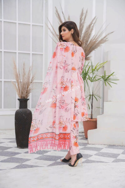 Coral Printed Lawn By Amfahh 2023 | C-08 - Image 2