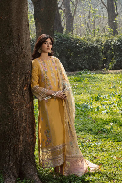 Qalamkar Qline Lawn 2023 | AK-9 - Image 2