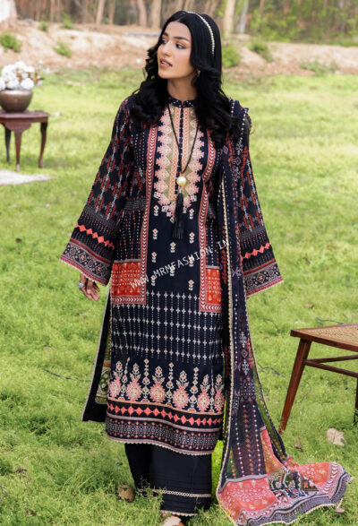 SummerKari Lawn By Adan's Libas 2023 | Black Pearl