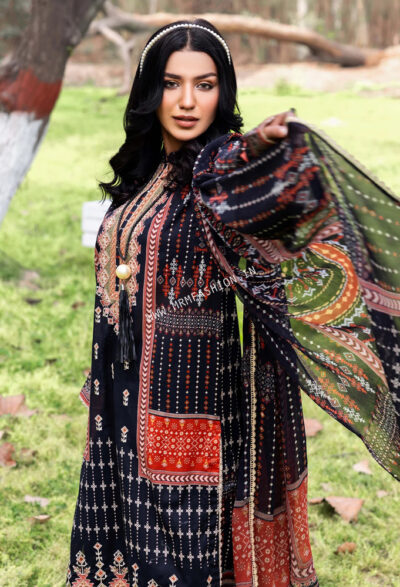 SummerKari Lawn By Adan's Libas 2023 | Black Pearl - Image 2