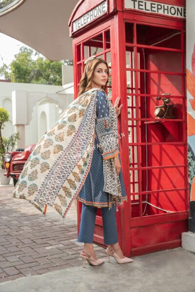 Tehzeeb Lawn By Tawakkal 2023 | D-8755 - Image 2