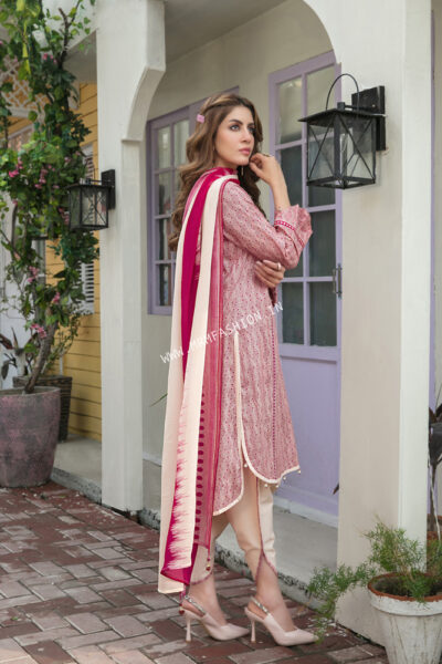 Tehzeeb Lawn By Tawakkal 2023 | D-8758 - Image 2