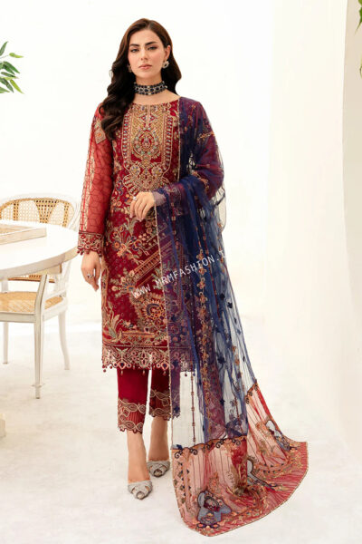 Ramsha Minhal Organza Volume 9 | M-908