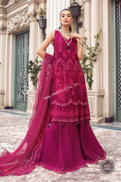 Maria B Chiffons 2023 | MPC-23-107 Magenta Pink - Image 2