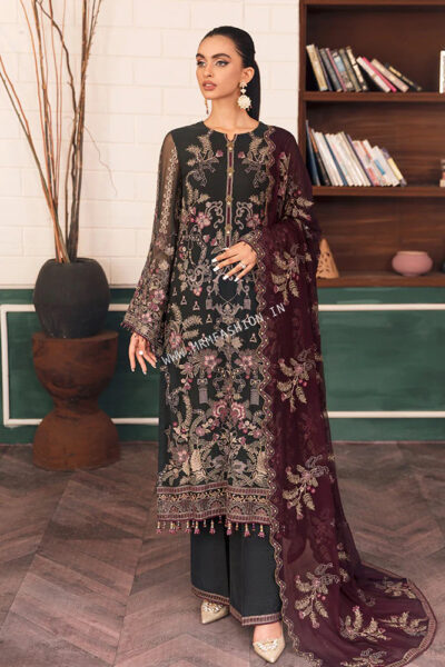 La Florencia Chiffon Semi Stitch By Flossie | D-04