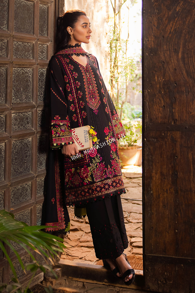 Zaha by Khadija Shah Gossamer Unstitched Embroidered Suits 3 Piece ZL25GF ZC25-03 - Festive Collection