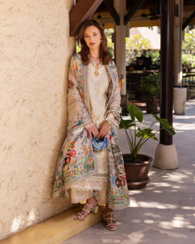 Zinnia Luxury Lawn By Faiza Saqlain ' 25 | Delilah - Image 2