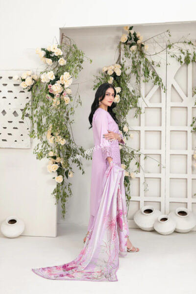 Saija Embroidered Schiffli Semi Stitched Lawn By Tawakkal | D - 1236 - Image 2