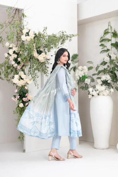 Saija Embroidered Schiffli Semi Stitched Lawn By Tawakkal | D - 1240 - Image 2