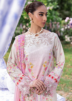 Schiffli Printkari Exclusive Lawn By Rajbari 2025 - Original