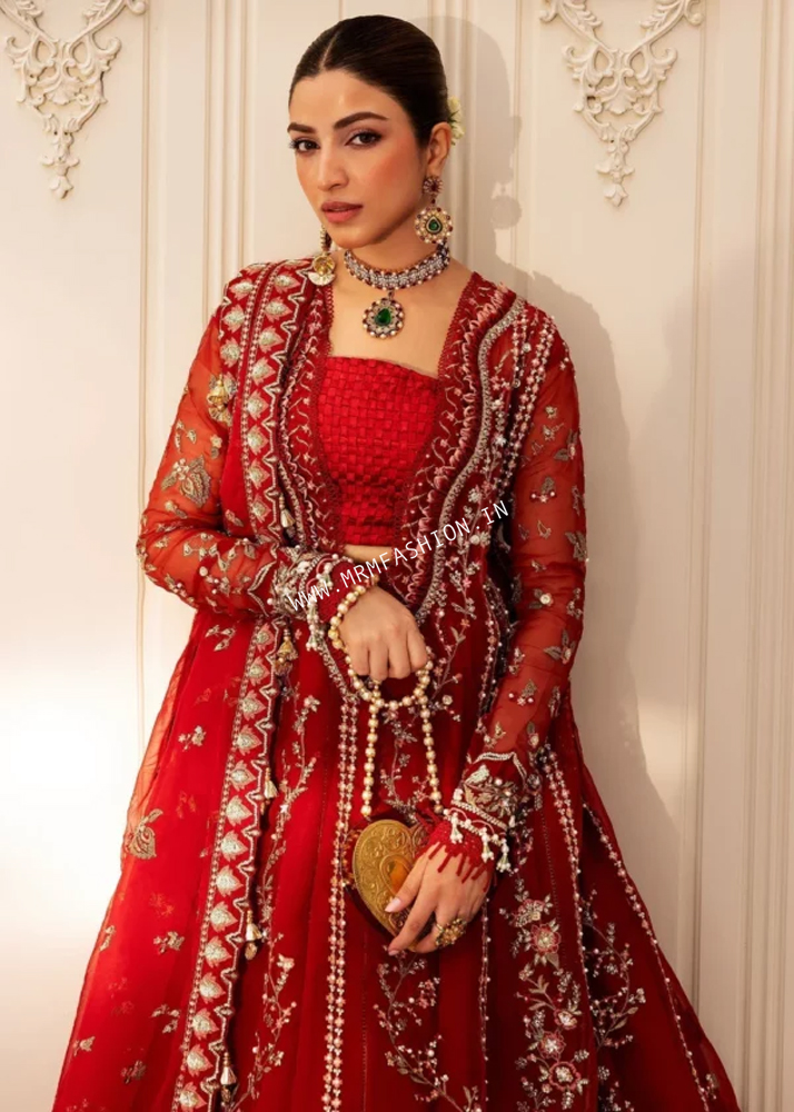 Siraa Luxury Festive Formals By Sadaf Fawad Khan ' 25 | Scarlet - Image 2