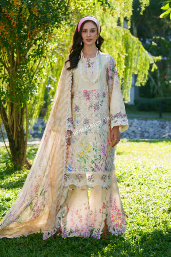 Printed Chikankari Lawn By AJR Couture ' 26 | Lila