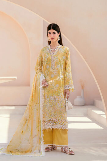 Mausummery Digital Printed & Embroidered Lawn ' 26 | Citrine