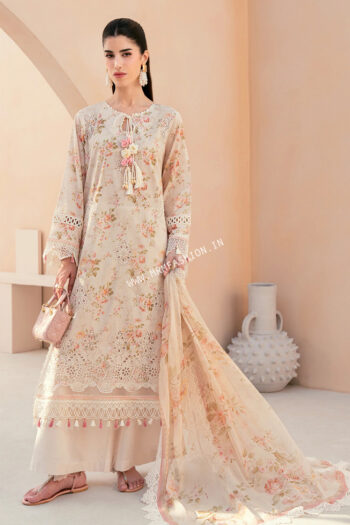 Mausummery Digital Printed & Embroidered Lawn ' 26 | Daisy