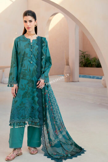 Mausummery Digital Printed & Embroidered Lawn ' 26 | Emerald