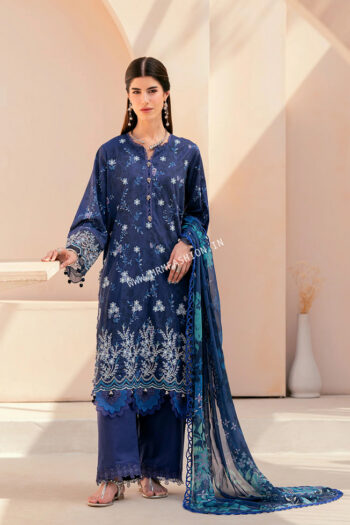 Mausummery Digital Printed & Embroidered Lawn ' 26 | Freesia