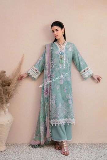 Mausummery Digital Printed & Embroidered Lawn ' 26 | Jade