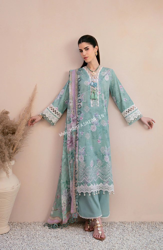 Mausummery Digital Printed & Embroidered Lawn ‘ 26 | Jade