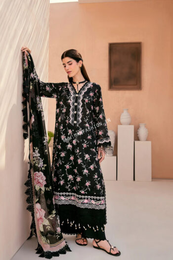 Mausummery Digital Printed & Embroidered Lawn ' 26 | Onyx