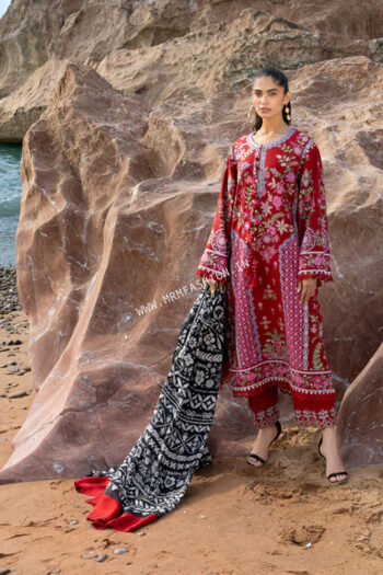 Siraa Luxury Lawn By Sadaf Fawad Khan ' 26 | Laal